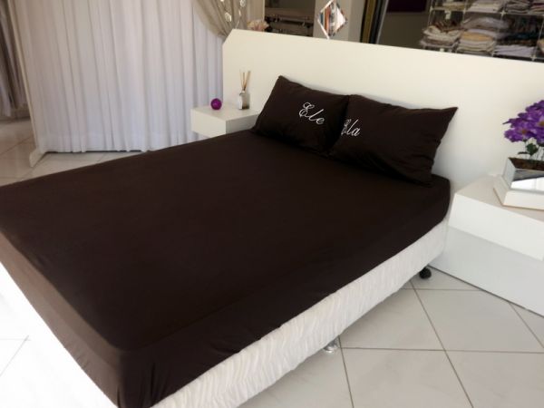 Jogo de lençol de Malha cama normal 040